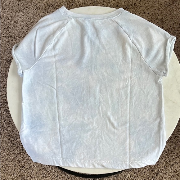 GAP Lounge Set Medium Shirt/ Small Shorts Pastel Blue & White Tie Dye Drawstring - Picture 9 of 14